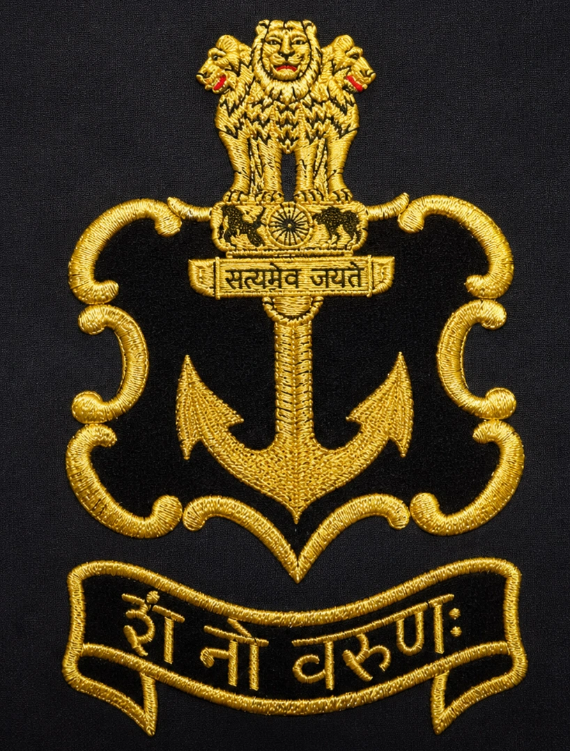 Embroidered Naval Crest Banner